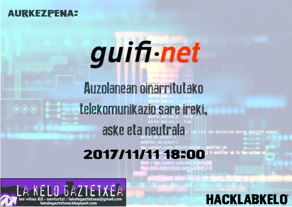 Guifi.net-eri buruzko hitzaldia 